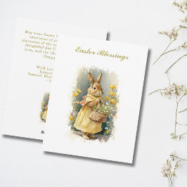Personalisiert Ostersegnung Vintag Bunny Feiertagskarte