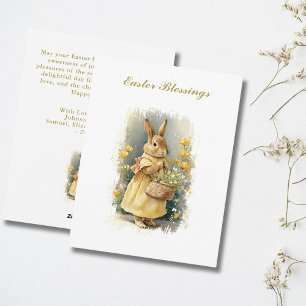 Personalisiert Ostersegnung Vintag Bunny Feiertagskarte