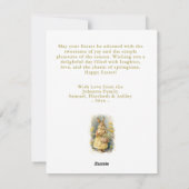 Personalisiert Ostersegnung Vintag Bunny Feiertagskarte (Rückseite)