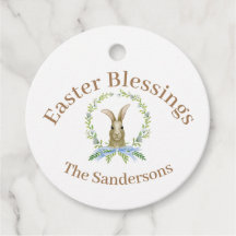 Personalisiert Ostersegnung Wasserfarben Kaninchen