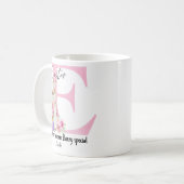 Personalisiert Ostersonnengeschenk Rosa Monogrammi Kaffeetasse (Vorderseite Links)