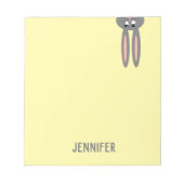 Personalisiert Ostersonnige Pastellgelbe Kinder Notizblock (Vorderseite)