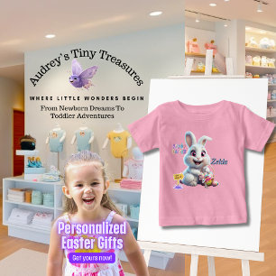 Personalisiert Ostersonniger Baby T - Shirt
