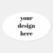 Personalisiert Ovaler Aufkleber (Vorderseite)