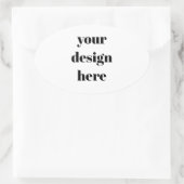 Personalisiert Ovaler Aufkleber (Tasche)