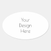 Personalisiert Ovaler Aufkleber (Vorderseite)