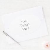 Personalisiert Ovaler Aufkleber (Umschlag)