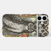 Personalisiert Owl Damask iPhone 7 Fall Case-Mate iPhone Hülle (Rückseite (Horizontal))