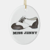 Personalisiert Oxford Stach Shoe Dance Teacher Erw Keramikornament (Rechts)