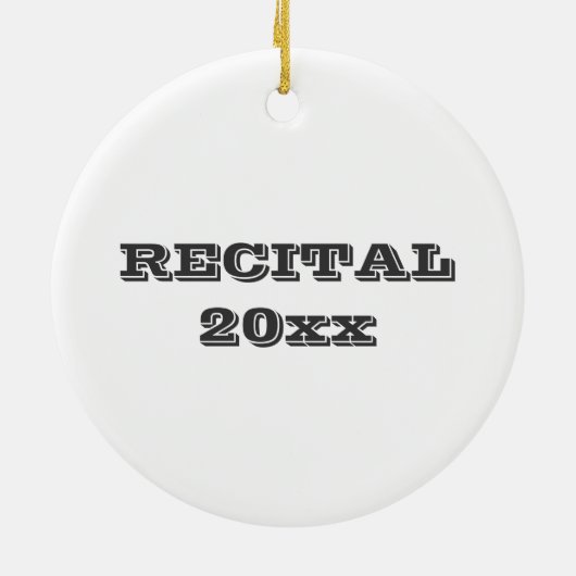 Personalisiert Oxford Stach Shoe Dance Teacher Erw Keramikornament (Hinten)