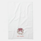 Personalisiert Oyster Wreath Kariert Bow Bar Geschirrtuch (Vertikal)