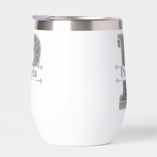 Personalisiert P Erste Silver Monogramm Ihr Name (Rechts)