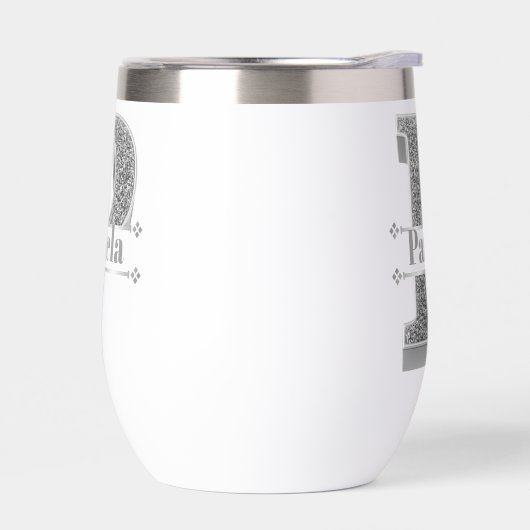 Personalisiert P Erste Silver Monogramm Ihr Name (Links)