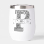 Personalisiert P Erste Silver Monogramm Ihr Name (Rückseite)
