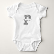 Personalisiert P Erste Silver Monogramm Ihr Name