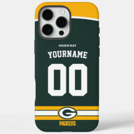 Personalisiert Packers Jersey American Football iPhone 16 Pro Max Hülle