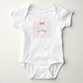 Personalisiert Paisley Baby Girl Kinderzimmer Ging Baby Strampler (Vorderseite)