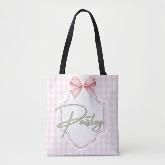 Personalisiert Paisley Baby Girl Kinderzimmer Ging Tasche (Vorderseite)