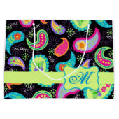 Personalisiert Paisley Große Geschenktüte (Vorderseite)
