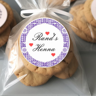 Personalisiert-palästinensischer Henna-Sticker Runder Aufkleber