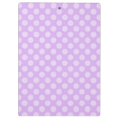 Personalisiert Pale Lavender Polka Dot Klemmbrett (Rückseite)