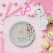 Personalisiert Palomino Pony Blume Pferd Geburtsta Pappteller (Party)