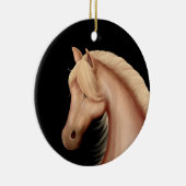 Personalisiert Palomino Pony HorChristmas Keramik Ornament (Rechts)