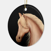 Personalisiert Palomino Pony HorChristmas Keramik Ornament (Links)
