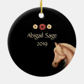 Personalisiert Palomino Pony HorChristmas Keramik Ornament (Hinten)