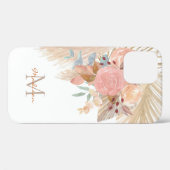Personalisiert Pampas Gras Blush Pink Blüten Case-Mate iPhone Hülle (Rückseite (Horizontal))