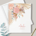 Personalisiert Pampas Grass Pink Floral Planner 20 Planer<br><div class="desc">Dieser stilvolle Planer ist mit Aquarellgras,  Eukalyptus,  Blume und getrockneten Blätter dekoriert. Einfach anpassbar mit Ihrem Namen Monogram und Year. Weil wir unsere Kunstwerke erstellen,  werden Sie dieses exakte Bild von anderen Designern nicht finden. Original Wasserfarbe © Michele Davies.</div>