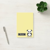 Personalisiert Panda Bear Animal Kids Kawaii Yello Post-it Klebezettel (Büro)