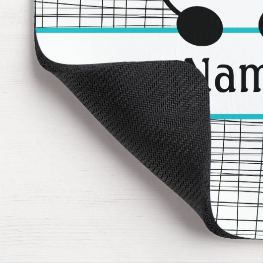 Personalisiert Panda Bear Aqua Black Mouse Pad Mousepad (Ecke)