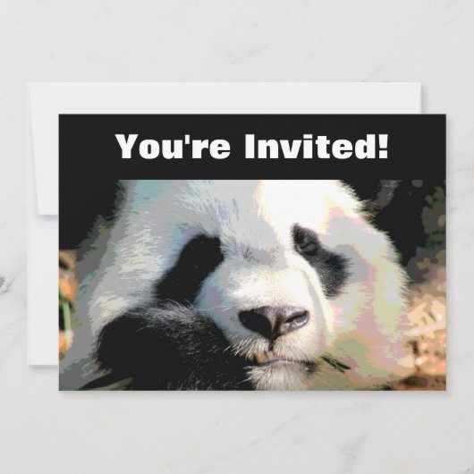 Personalisiert| Panda Bear Birthday Party Einladung (Vorderseite)