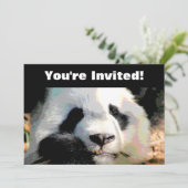 Personalisiert| Panda Bear Birthday Party Einladung (Stehend Vorderseite)