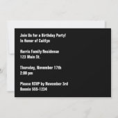 Personalisiert| Panda Bear Birthday Party Einladung (Rückseite)