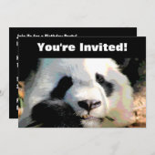 Personalisiert| Panda Bear Birthday Party Einladung (Vorne/Hinten)