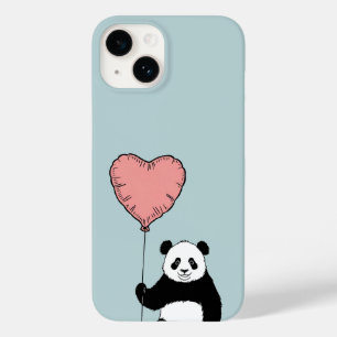Personalisiert Panda Holding Heart Balloon - Sweet Case-Mate iPhone 14 Hülle