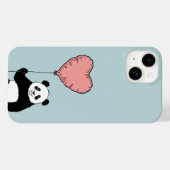 Personalisiert Panda Holding Heart Balloon - Sweet Case-Mate iPhone Hülle (Rückseite (Horizontal))