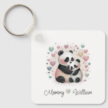 Personalisiert Panda Liebe Baby Schlüsselanhänger