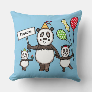 Personalisiert Panda Party Kid's Kissen