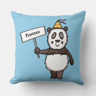 Personalisiert Panda Party Kid's Kissen