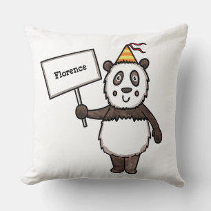 Personalisiert Panda Party Kid's Kissen