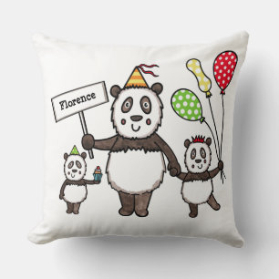 Personalisiert Panda Party Kid's Kissen