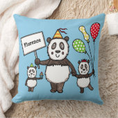Personalisiert Panda Party Kid's Kissen (Decke)