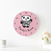 Personalisiert Pandy the Panda Große Wanduhr (Zuhause)