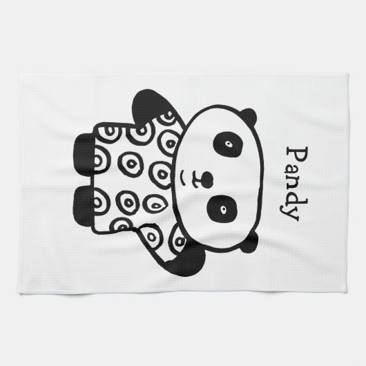 Personalisiert Pandy the Panda Handtuch (Horizontal)