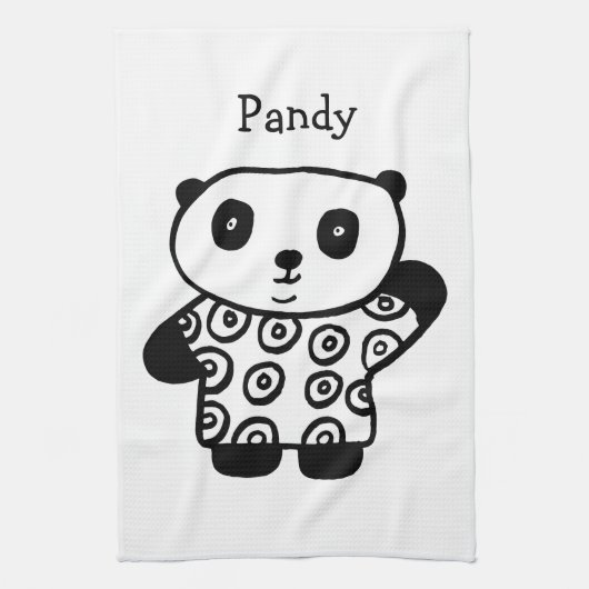 Personalisiert Pandy the Panda Handtuch (Vertikal)