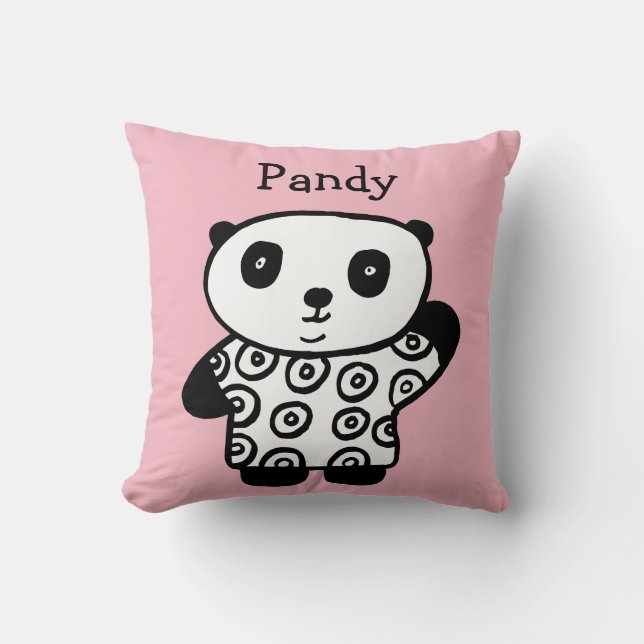 Personalisiert Pandy the Panda Kissen (Vorderseite)