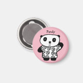 Personalisiert Pandy the Panda Magnet (Vorderseite/Rückseite)